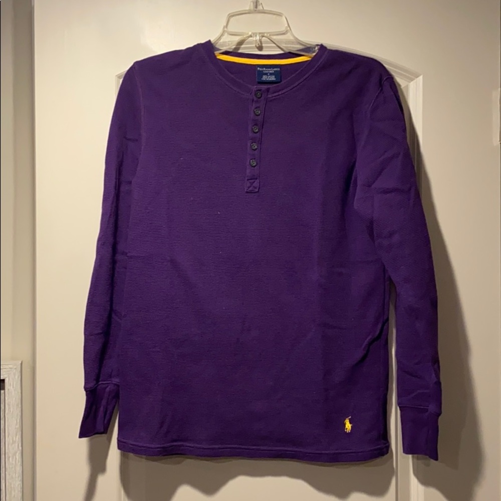 Polo Ralph Lauren Purple Men's Half Button Down